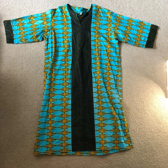 Handmade Akosombo Textiles African Traditional Tribal Dress Kafta - Picture 5 of 5